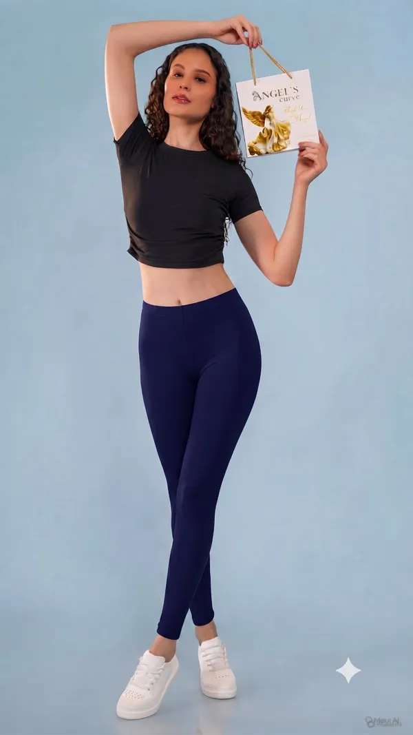 Navy_Blue_Organic_Egyptian_Cotton_High_Waist_Slim_Fit_Leggings_For_Women