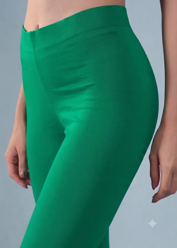 Green_Organic_Egyptian_Cotton_Blend_Slim_Fit_Ankle_Length_Leggings_For_Women