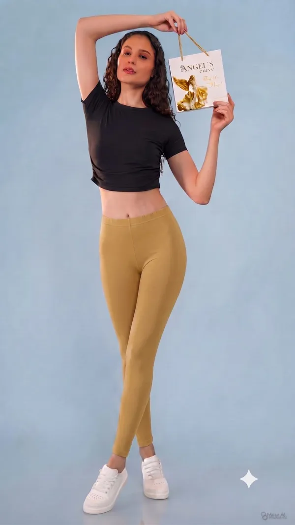 Beige_Organic_Egyptian_Cotton_Blend_Slim_Fit_Jegging_For_Women