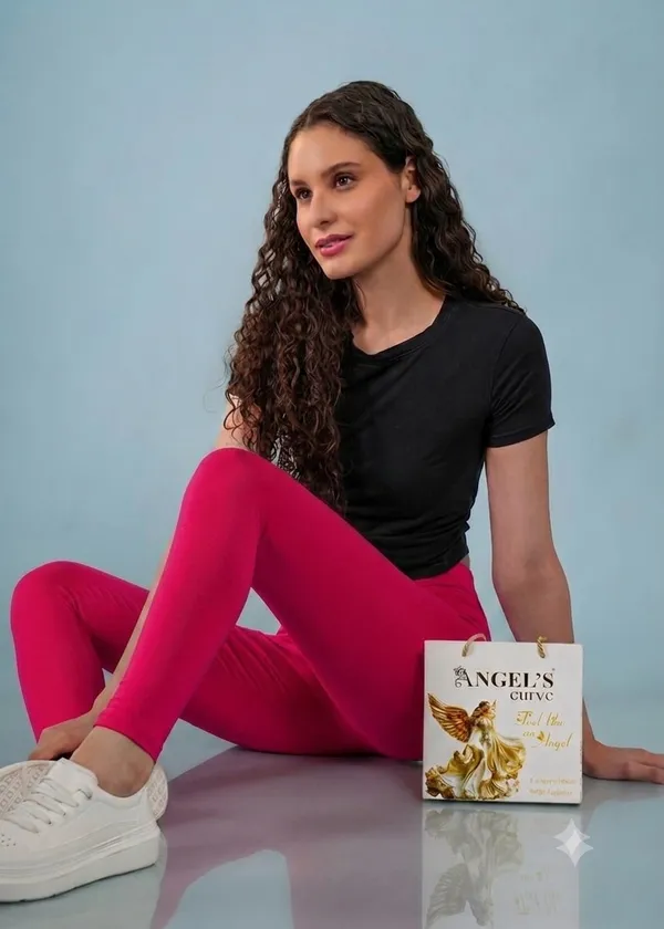 Pink_Organic_Egyptian_Cotton_Blend_High_Waist_Slim_Fit_Leggings_For_Women