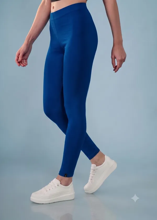 Blue_Organic_Egyptian_Cotton_High_Waist_Slim_Fit_Leggings_For_Women