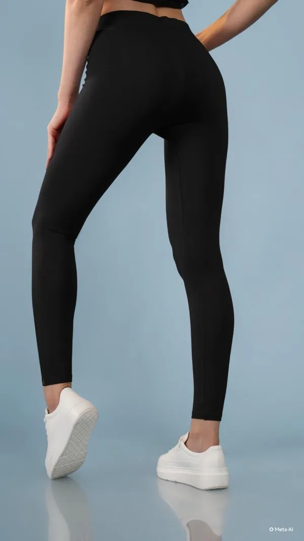 Black_Organic_Egyptian_Cotton_Blend_High_Waist_Slim_Fit_Leggings_For_Women