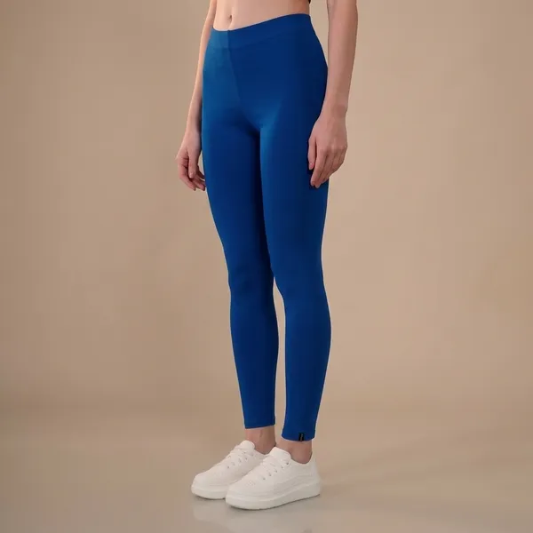 Blue_Organic_Egyptian_Cotton_High_Waist_Slim_Fit_Leggings_For_Women