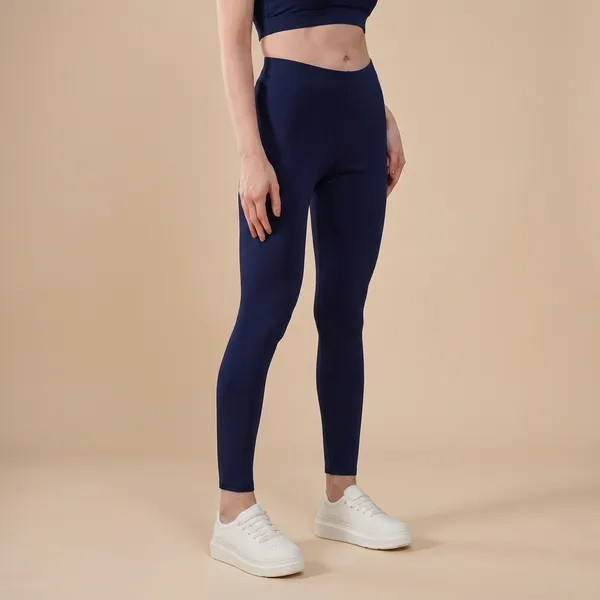 Navy_Blue_Organic_Egyptian_Cotton_High_Waist_Slim_Fit_Leggings_For_Women