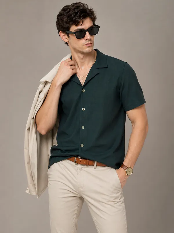 Bottle_Green_Casual_Mens_Shirt