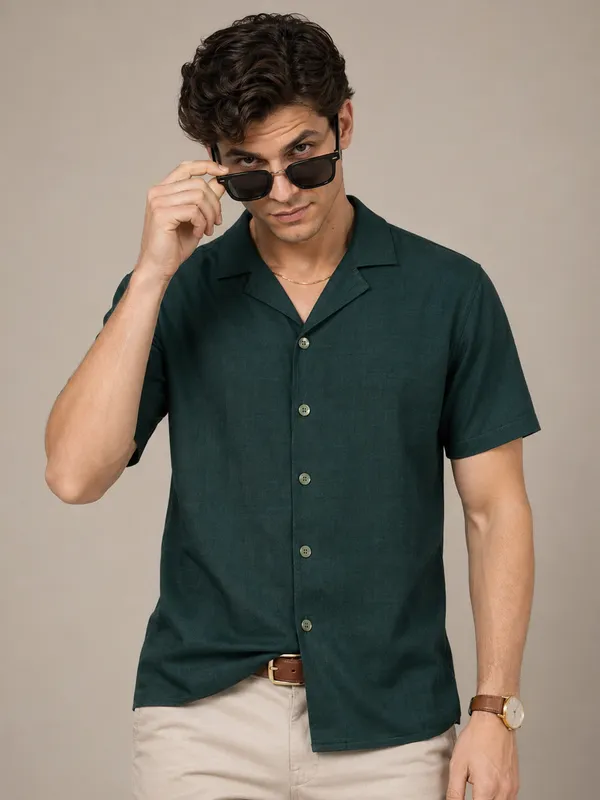 Bottle_Green_Casual_Mens_Shirt