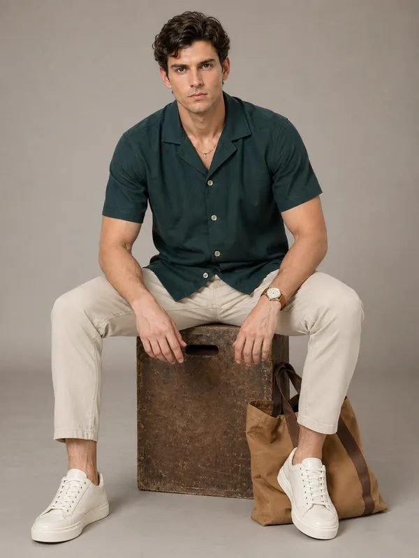 Bottle_Green_Casual_Mens_Shirt