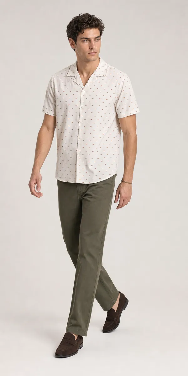 White_Weave_design_Casual_Shirt