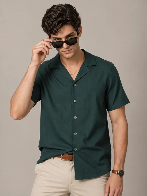 Bottle_Green_Casual_Mens_Shirt