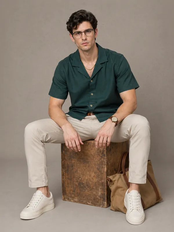 Bottle_Green_Casual_Mens_Shirt