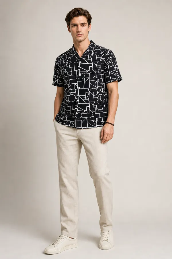 Black_&_White_Casual_Abstract_Print_Shirt