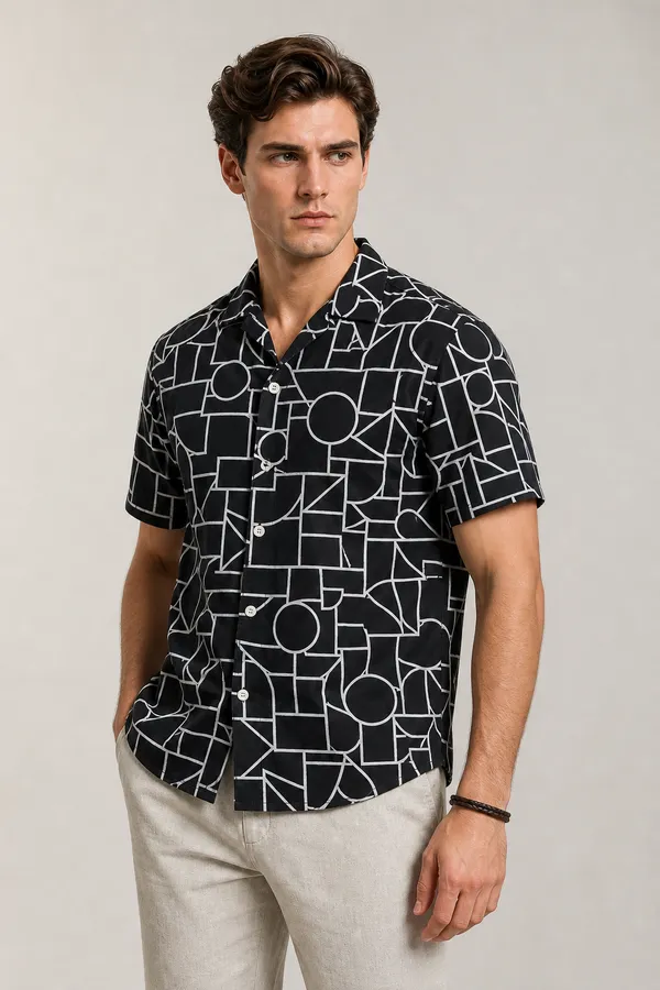 Black_&_White_Casual_Abstract_Print_Shirt