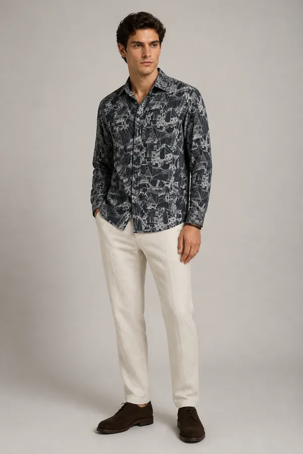 Contemporary_Print_Mens_casual_Shirt
