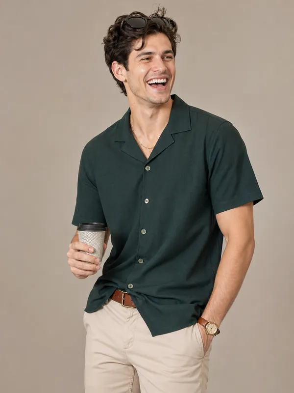 Bottle_Green_Casual_Mens_Shirt