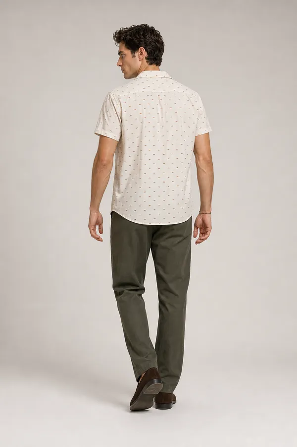White_Weave_design_Casual_Shirt