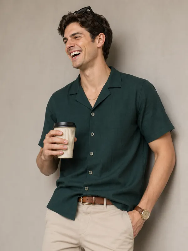 Bottle_Green_Casual_Mens_Shirt