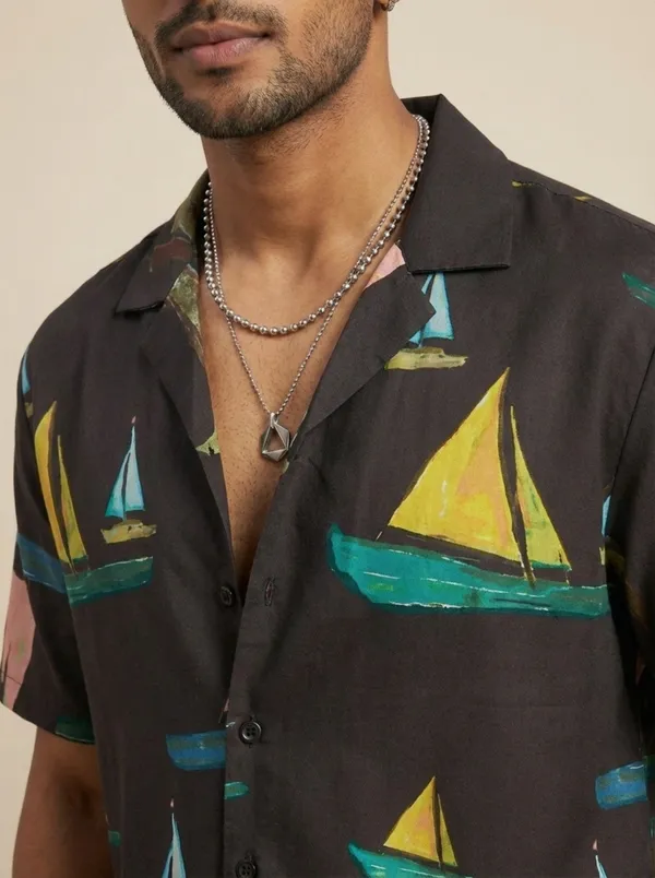 Black_Abstract_Print_Casual_Mens_Shirt