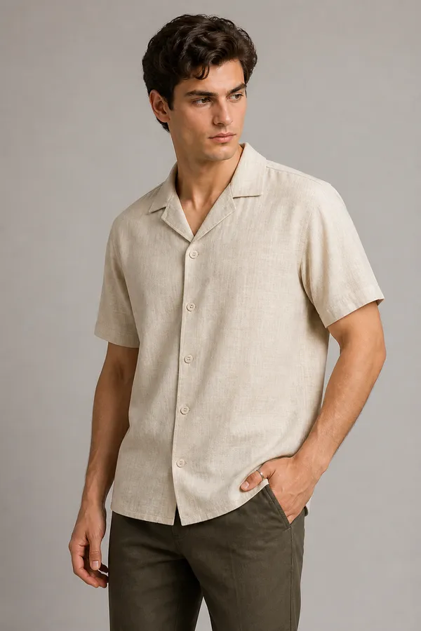 Mens_Beige_Casual_Wear_Viscose_Blend_Shirt