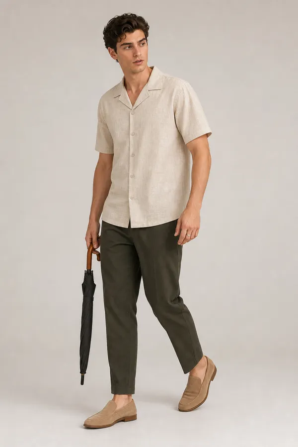 Mens_Beige_Casual_Wear_Viscose_Blend_Shirt