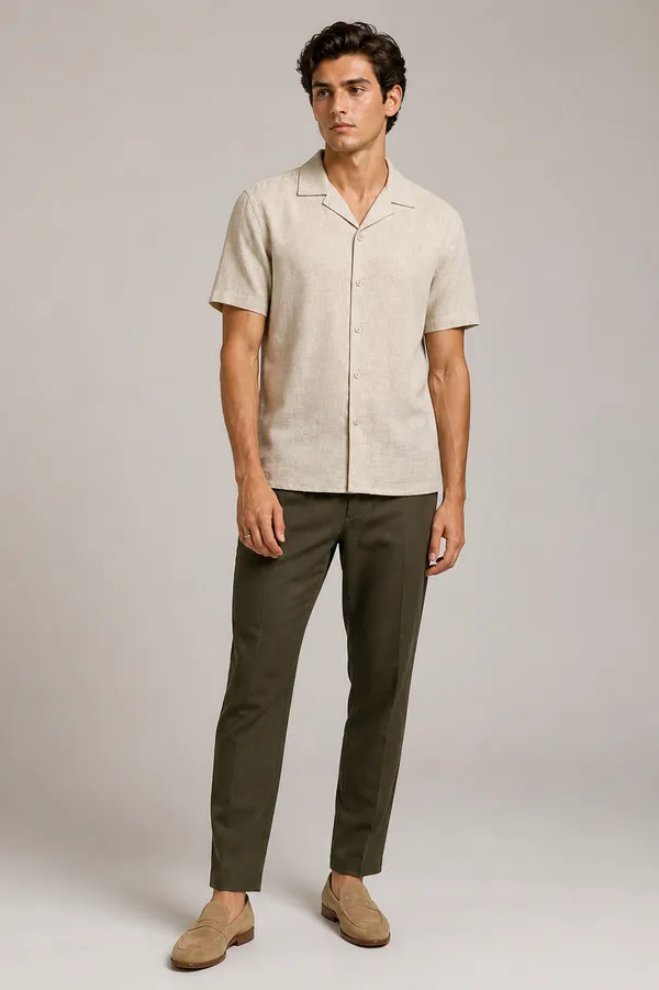 Mens_Beige_Casual_Wear_Viscose_Blend_Shirt