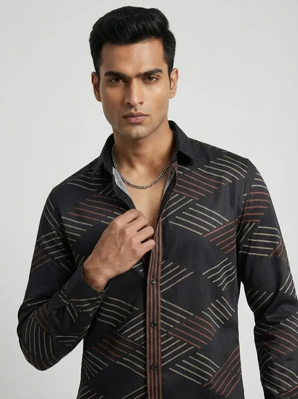 Black_Viscose_Blend_Regular_Fit_Geometric_Print_Party_Shirt_For_Men
