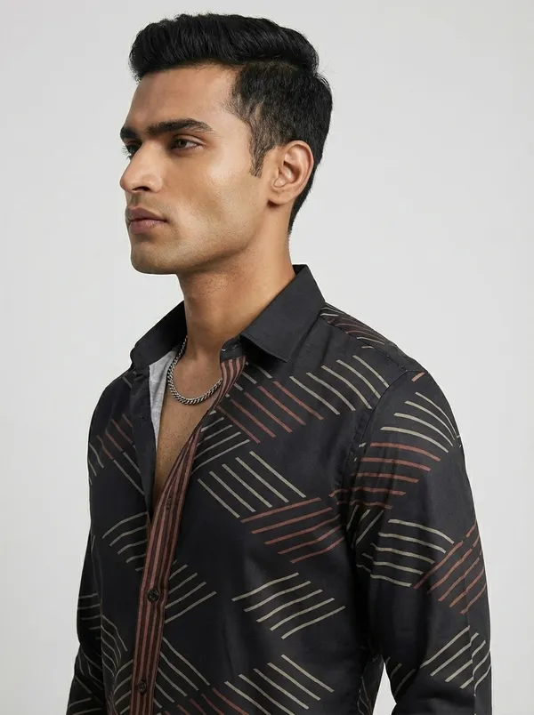 Black_Viscose_Blend_Regular_Fit_Geometric_Print_Party_Shirt_For_Men