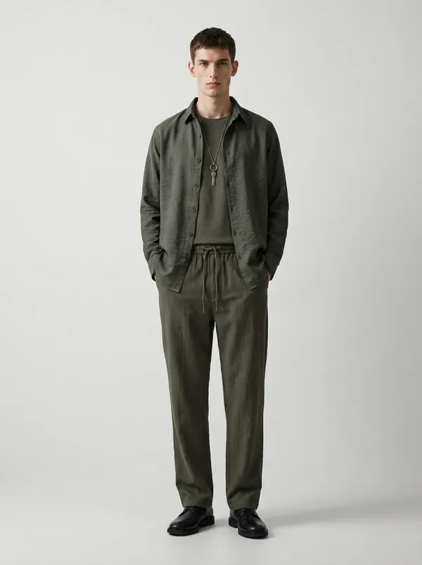 Military_Green_Viscose-Cotton_Regular_Fit_Crushed_Shirt_For_Men