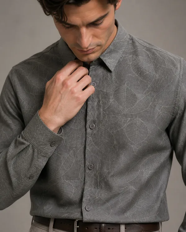 Grey_Viscose_Cotton_Boxy_Fit_Jacquard_Casual_Shirt_For_Men