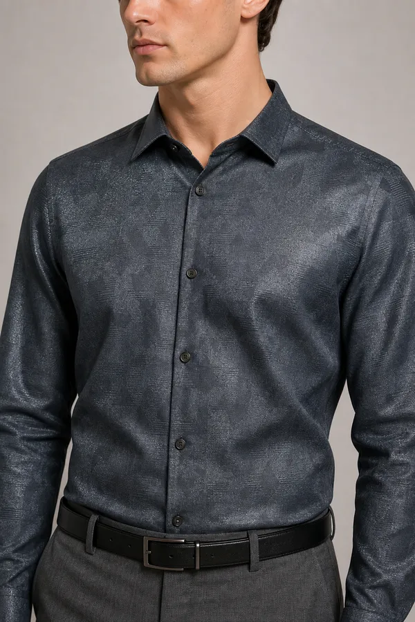 Black_Viscose_Blend_Regular_Fit_Shimmer_Shirt_For_Men