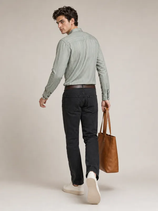 Grey_Viscose_Blend_Regular_Fit_Textured_Stripe_Shirt_For_Men