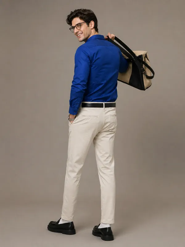 Royal_Blue_Viscose_Cotton_Regular_Fit_Semi-Formal_Shirt_For_Men