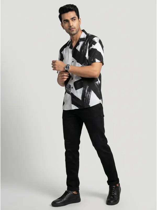 White_Viscose_Cotton_Regular_Fit_Abstract_Print_Casual_Shirt_For_Men