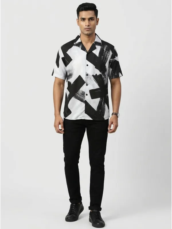 White_Viscose_Cotton_Regular_Fit_Abstract_Print_Casual_Shirt_For_Men