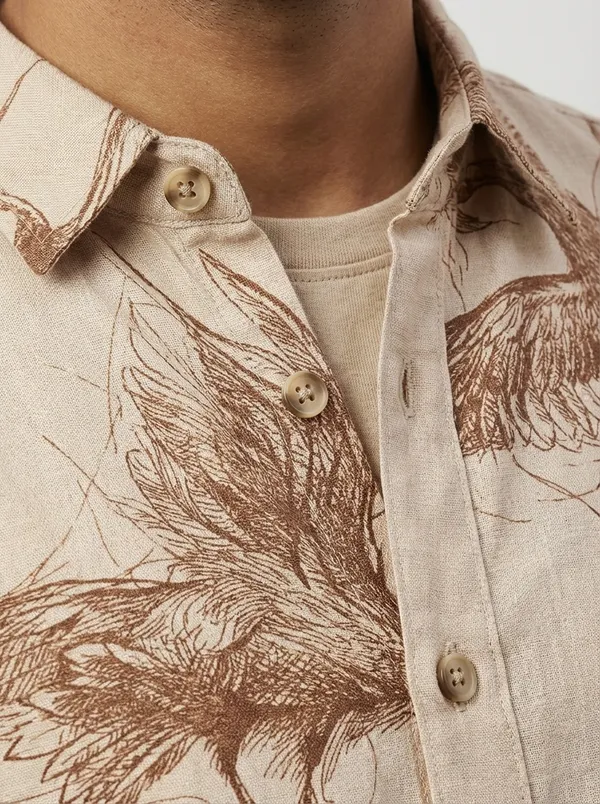 Brown_Viscose-Cotton_Regular_Fit_Bird_Print_Shirt_For_Men