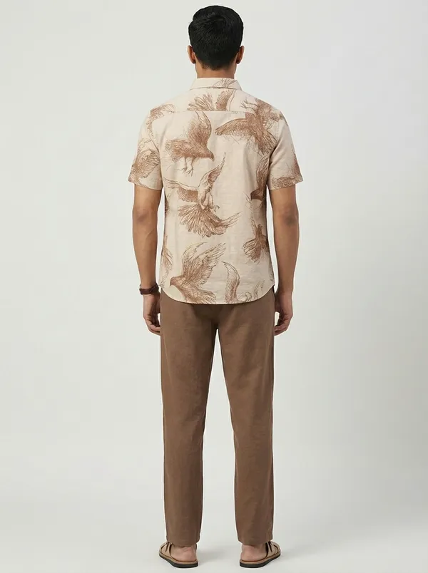 Brown_Viscose-Cotton_Regular_Fit_Bird_Print_Shirt_For_Men