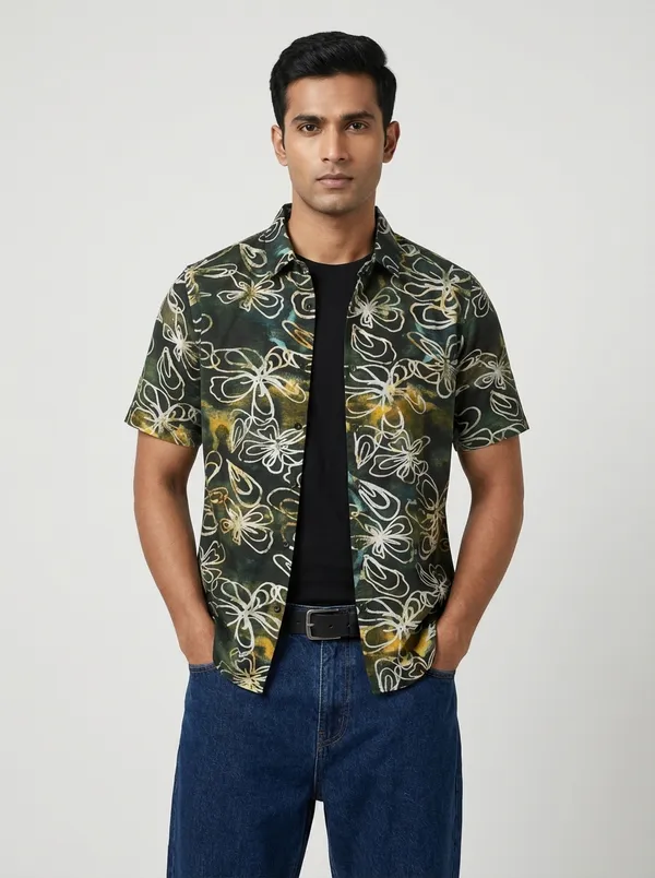 Green_Viscose_Cotton_Regular_Fit_Floral_Print_Casual_Shirt_For_Men