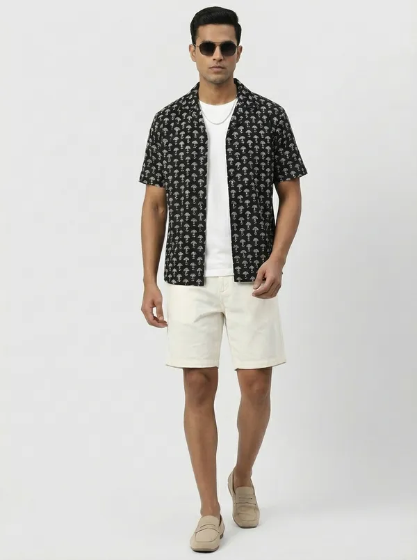 Black_Cotton_Regular_Fit_Bagru_Block_Print_Casual_Shirt_For_Men