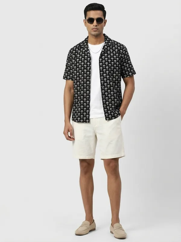 Black_Cotton_Regular_Fit_Bagru_Block_Print_Casual_Shirt_For_Men
