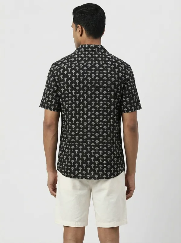 Black_Cotton_Regular_Fit_Bagru_Block_Print_Casual_Shirt_For_Men