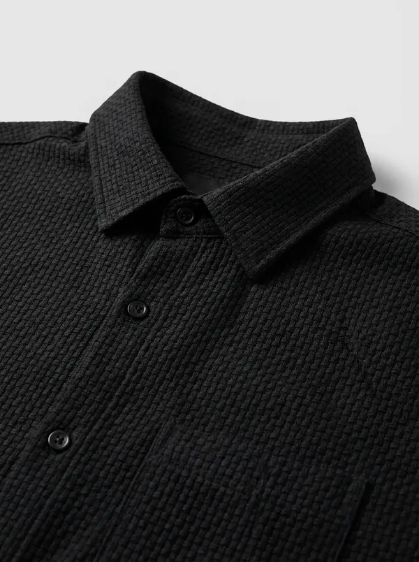 Black_Viscose-Cotton_Regular_Fit_Textured_Shirt_For_Men