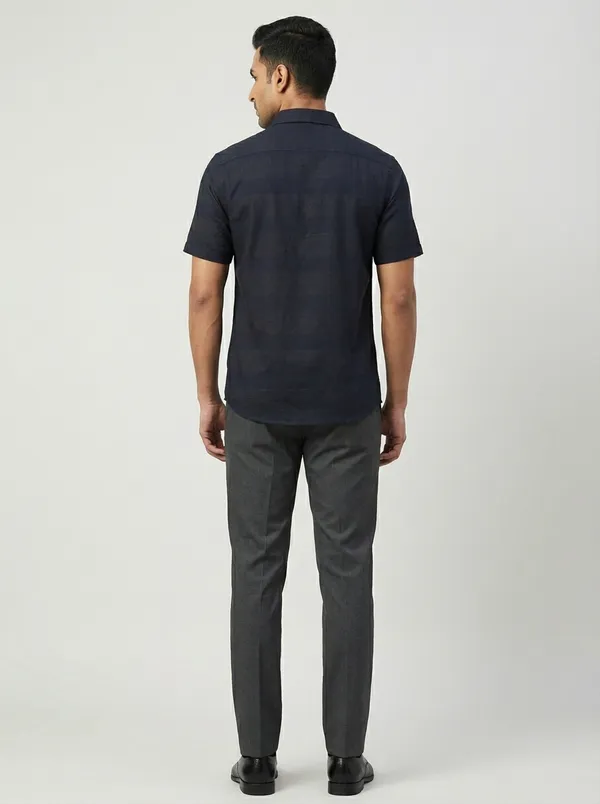 Black_Viscose_Cotton_Regular_Fit_Dobby_Semi-Formal_Shirt_For_Men