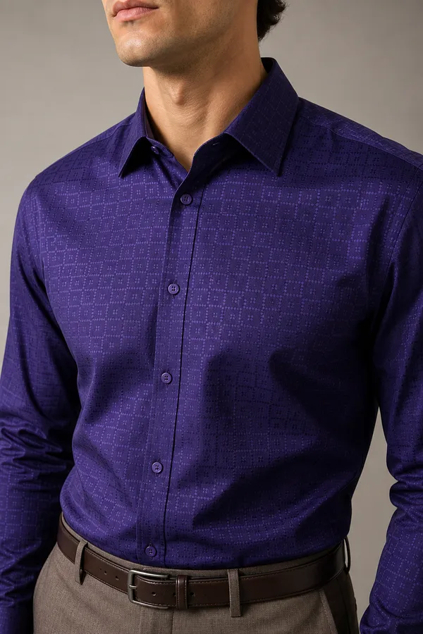 Purple_Viscose_Blend_Regular_Fit_Micro_Textured_Party_Shirt_For_Men