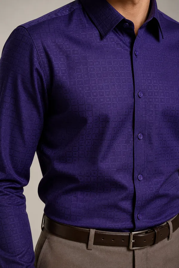 Purple_Viscose_Blend_Regular_Fit_Micro_Textured_Party_Shirt_For_Men