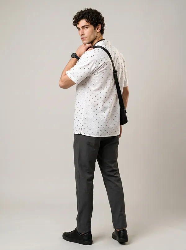White_Viscose_Blend_Cuban_Fit_Geometric_Print_Casual_Shirt_For_Men
