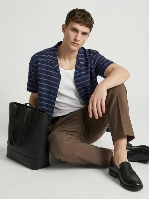 Indigo_Viscose_Blend_Relaxed_Fit_Stripe_Casual_Shirt_For_Men