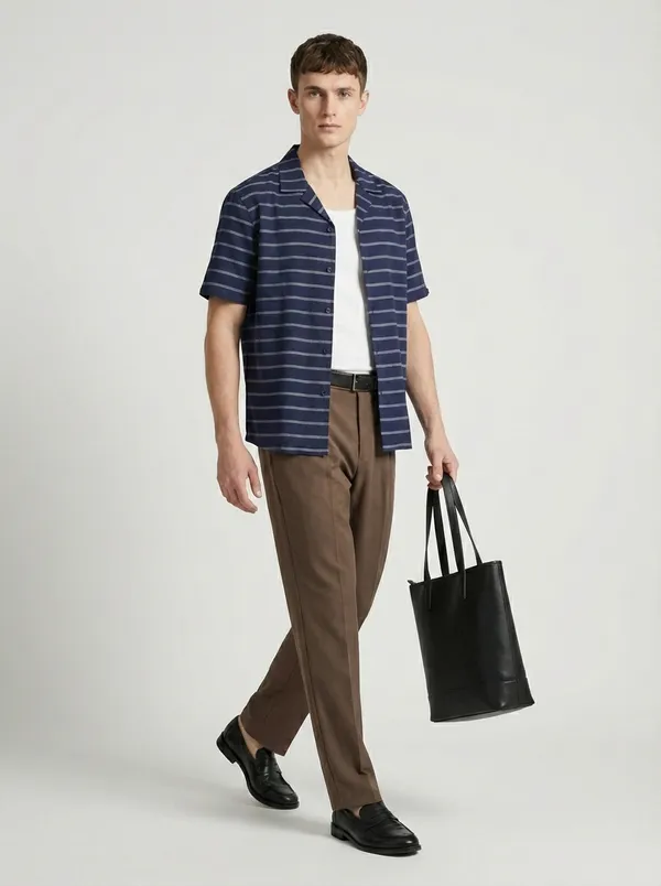Indigo_Viscose_Blend_Relaxed_Fit_Stripe_Casual_Shirt_For_Men