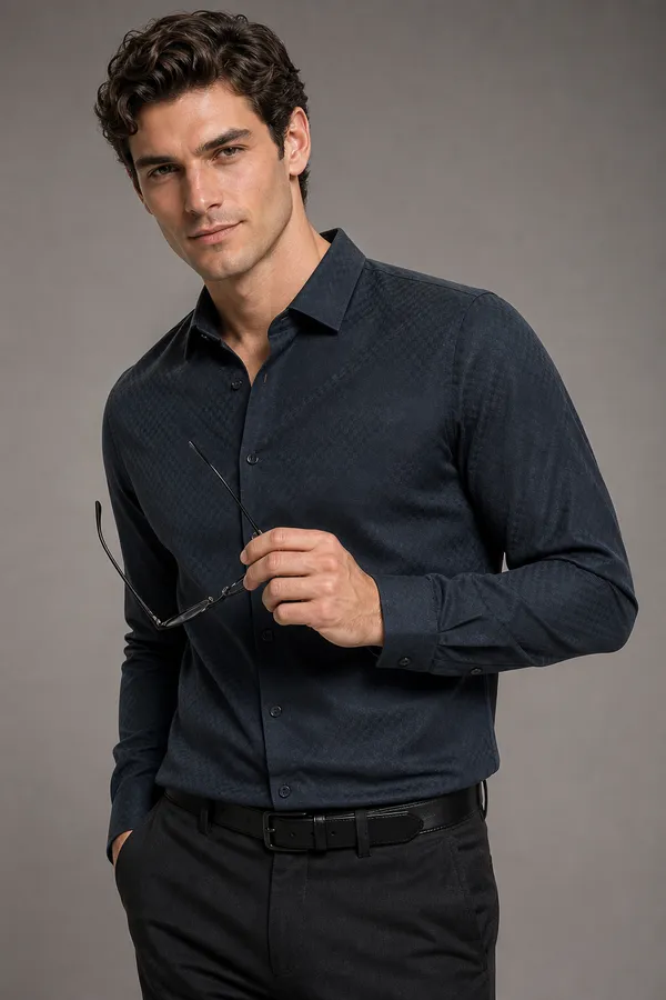Charcoal_Viscose_Blend_Regular_Fit_Self_Textured_Dobby_Shirt_For_Men