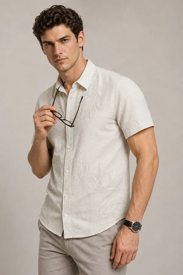 Beige_Viscose_Cotton_Regular_Fit_Embroidered_Casual_Shirt_For_Men