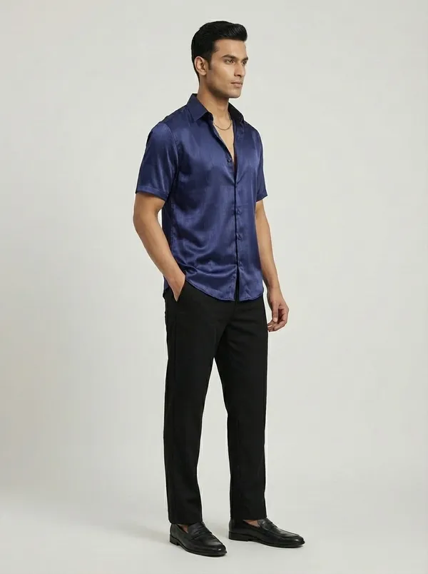 Navy_Satin_Regular_Fit_Solid_Cuban_Collar_Party_Shirt_For_Men
