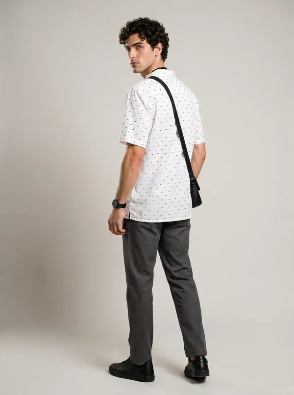 White_Viscose_Blend_Cuban_Fit_Geometric_Print_Casual_Shirt_For_Men